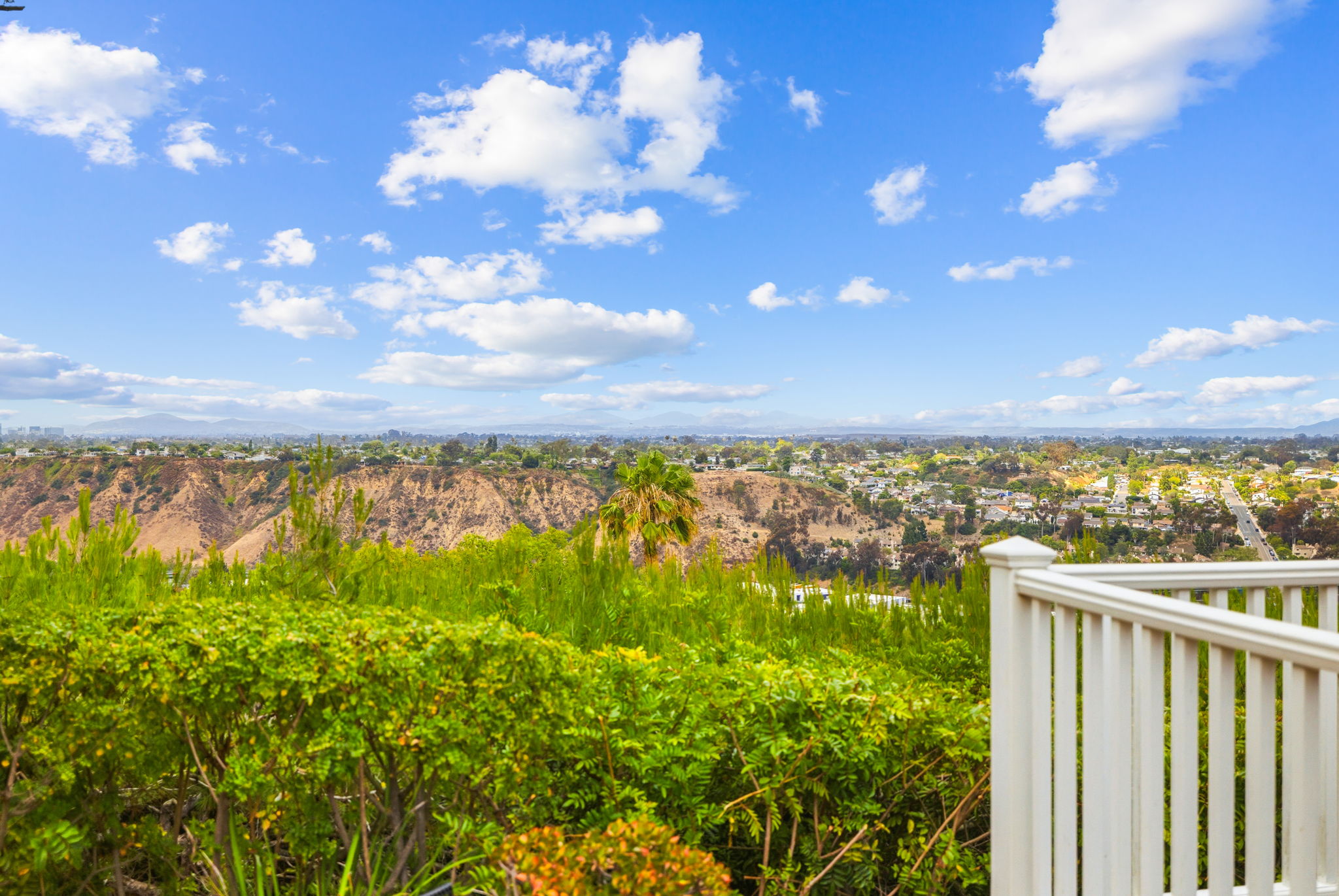 270-degree canyon, mountain and city panorama from the deck